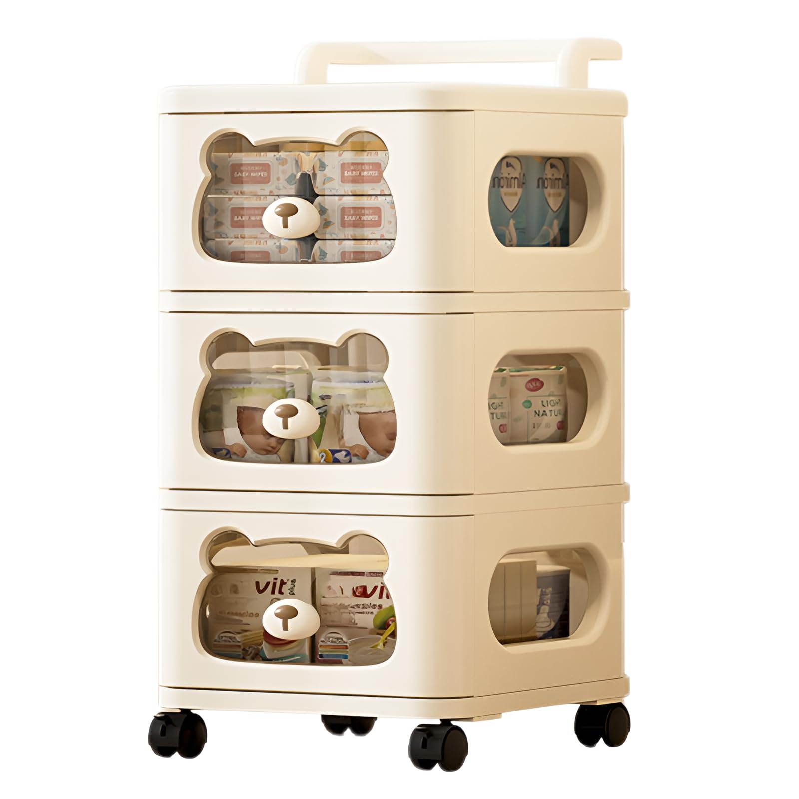 Amazon.co.jp: [Aishaba]収納ボックス カラー 棚 かわいいクマ型 収納